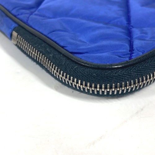 MONCLER logo tablet case Clutch bag Pouch Nylon blue/Black - Picture 9 of 18