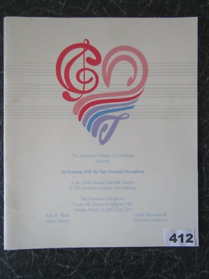SAN FRANCISCO - Louise M.Davies Hall, ABEND mit S.F. SYMPHONIEORCHESTER, 1981