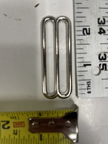 50mm 2" Nickel Nickle Plated Tri Glide 3 Bar Slide Adjuster Webbing Belts Slides - Picture 2 of 4