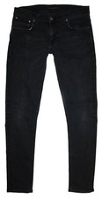 NUDIE Herren Jeans Hose TIGHT TERRY Slim Skinny Stretch denim W33 L32 schwarz *
