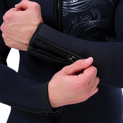 5mm Neoprene Men Wetsuit Tops Jackets Long Sleeves Diving Suits Pants Size S-3XL - Picture 4 of 13