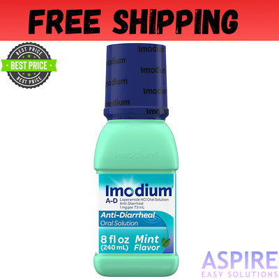 Imodiumm A-D Anti-Diarrheal Oral Solution Mint Flavor - 8 fl oz Pack