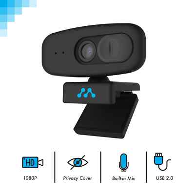 1080P Full HD USB Webcam for PC Desktop & Laptop, w/ Mic Momentum