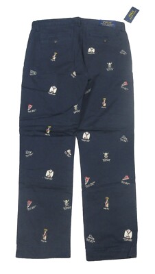 Polo Ralph Lauren Men's Navy Collegiate Graphic Stretch Straight
