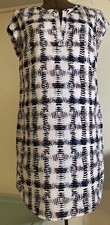 Katherine Barclay Montreal Size 8 Shirt Dress With Pockets 100% Poly Excellent