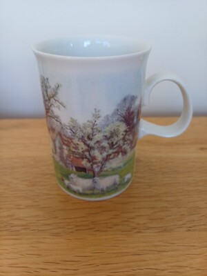 Vintage Dunoon Avon Sheep Farm Steinzeug Becher Richard Partis Made in Scotland.