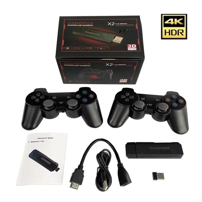 Retro Game Stick x2 Console 4k HD GD10 + Built-in 50 Emulators