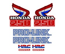 Juego de calcomanías para motocicleta Honda CR250 1986, cubiertas, guardabarros y basculante CR 250