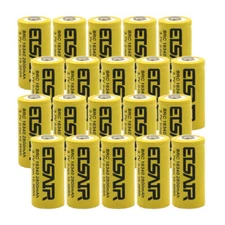 ETSAIR 16340 Battery 2800mAh RCR123A Rechargeable 3.7V Li-ion Cell Batteries Lot
