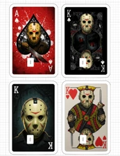 Jason Playing Card ATM Debit Credit Sticker Skin Halloween Ace King Horror 13th