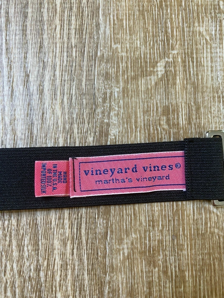Vineyard Vines Cummerbund Rosa Azul Pez Patrón Seda Usado en Excelente Condición Foto 4 de 4