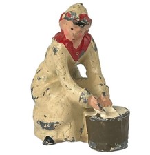 Vintage lead figure woman milk Maid Miniature village farm peasant Britains