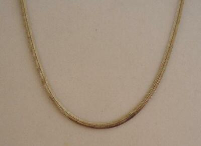 Vintage Solid Sterling Silver Herringbone Chain Necklace 7 Gms 18'' 3mm