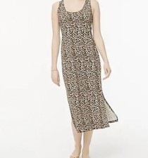 NEW J.Crew Leopard Print Tank Midi Dress, Versatile And Classy, Size Small