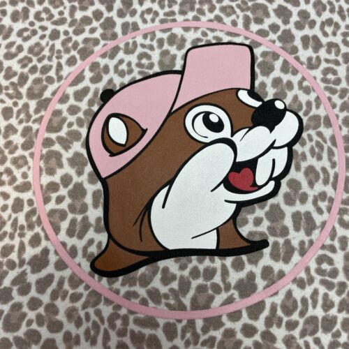 Sudadera Buc-ees Estampado Animal Para Mujer XL Bronceada Logo Leopardo Guepardo Salón Suave - Imagen 4 de 6