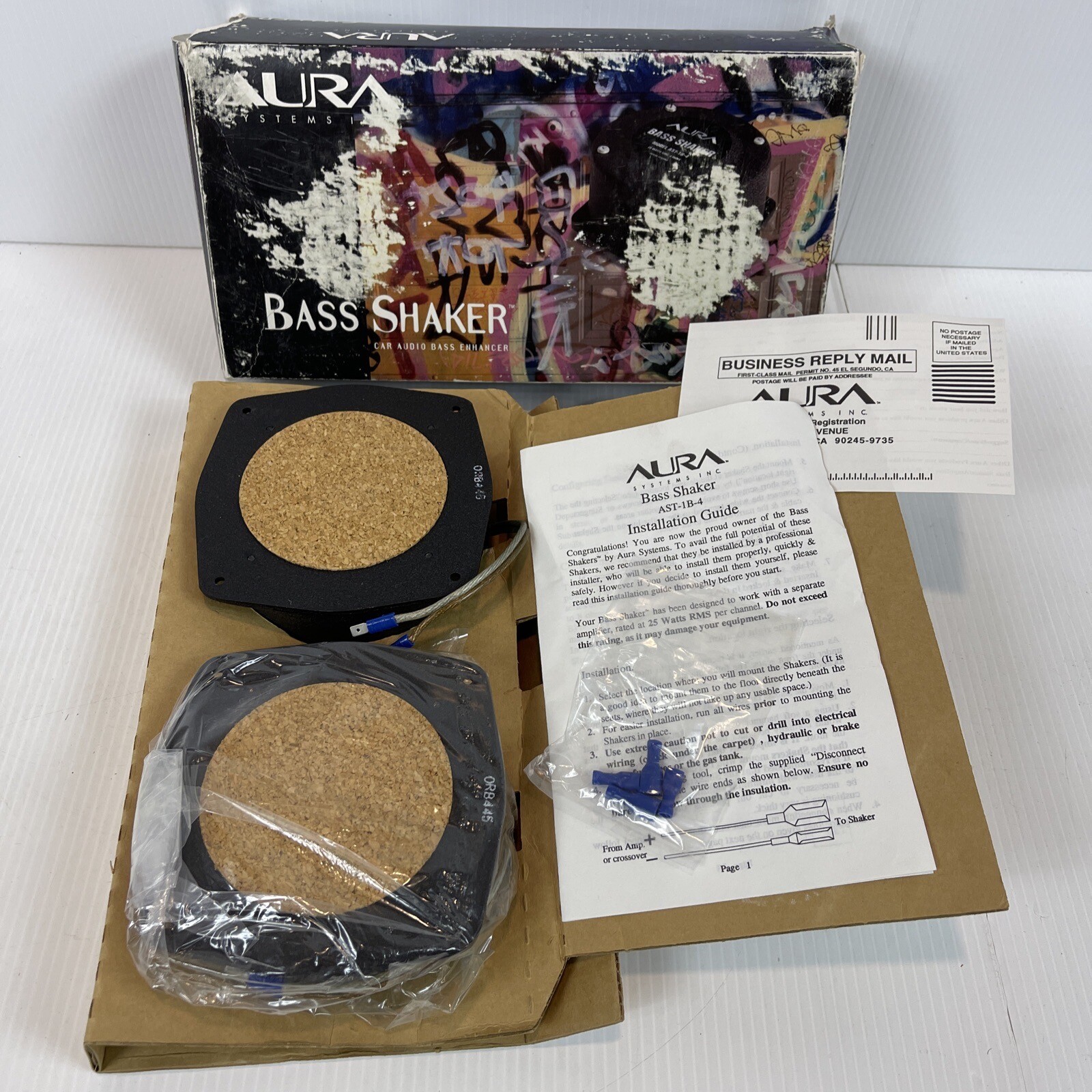 Aura Bass Shakers AST1B4 (1Pair) Home Theater/Car Audio Bass