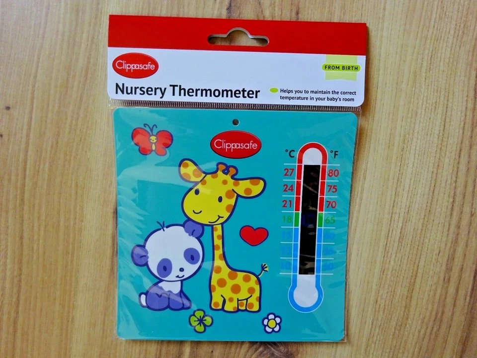 Baby Bett Zimmer Wärme Monitor Clippasafe Kinderzimmer Panda & Giraffe Zimmerthermometer