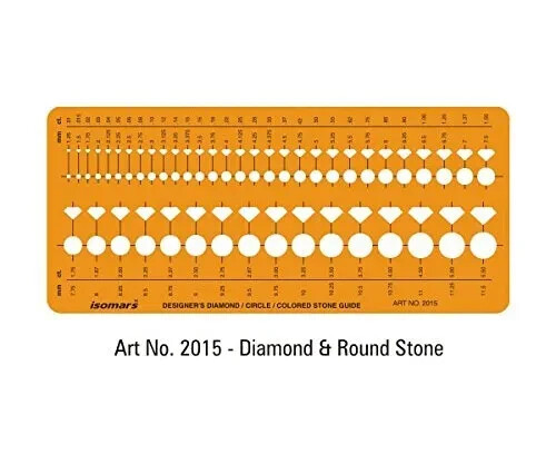 Gemstone Shapes Symbols Drawing Drafting Template Stencil Combo Jewellery Design - Bild 5 von 10