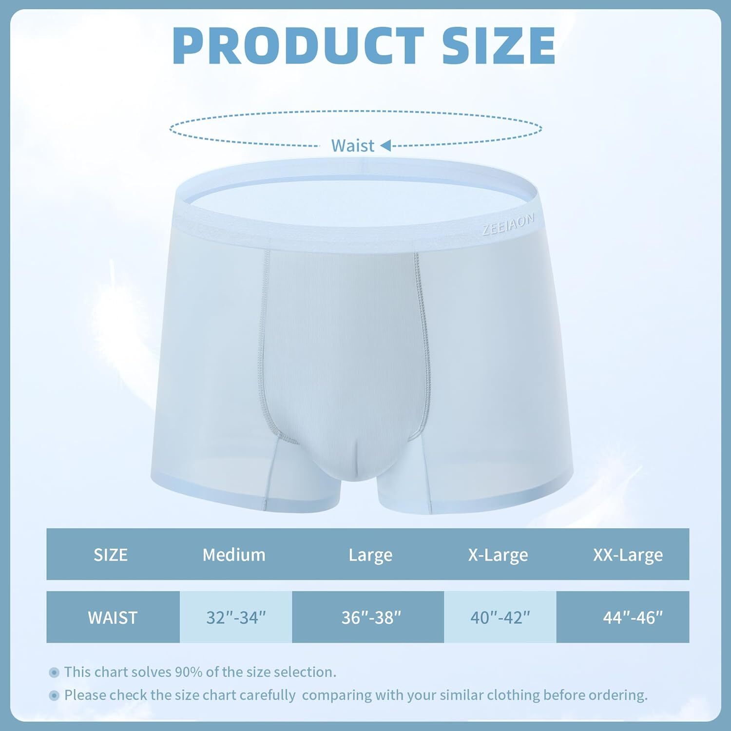 ZEEIAON Men's Underwear Boxer Briefs Ice Silk Viscose Comfortable Cool Seamless eBay