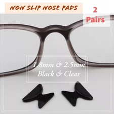 2 Pairs Non-Slip Adhesive Silicone Nose Pads For Eyeglass Sunglasses US Seller