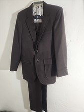 vintage leisure suit brown jcpenney 1970's disco medium  penneys 32 w 31 L