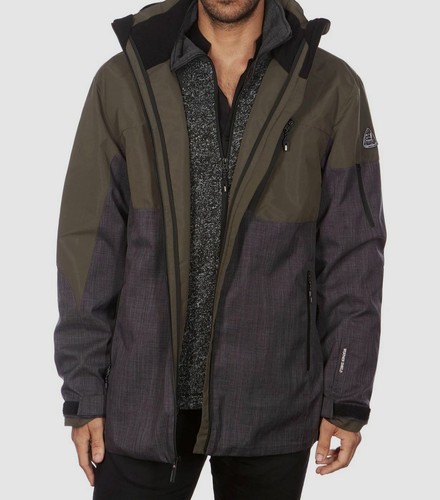 Hooded Quilted Fleece Coat Jacket Size 