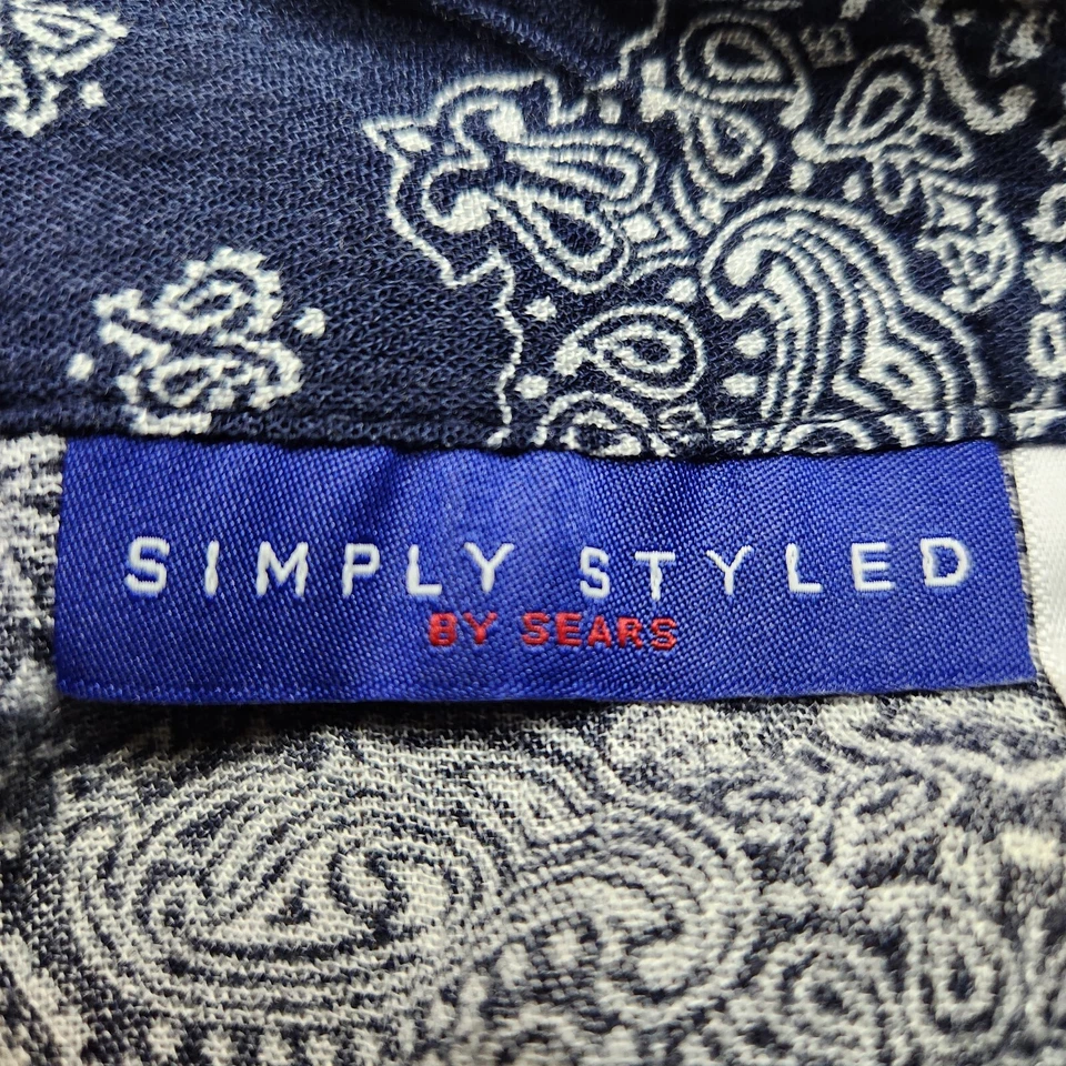 Falda mediana Botón Frontal Midi Línea A Boho Paisley Azul Marino Para Mujer Estilo Sencillo Foto 2 de 4