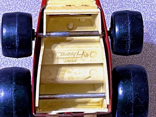 Raro Coche de Fuego Buddy L Rojo y Blanco Vintage Años 70 Push Along Metal - Imagen 5 de 5