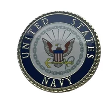 US Navy Emblem Round Bike Motorcycle Hat Cap Lapel Pin HP1946
