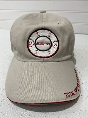 ESPN Total Sports Network ESPN ZONE 1979 Kaki Baseball Cap Hat Adjustable Adult