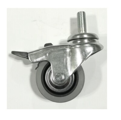 RAD THERMOPLASTISCHER KERN GUMMIBESCHICHTUNG SCHWENKBARER RÄDER BREMSE Ø50mm