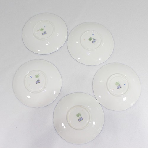 Shelley England Harebell Oleander Set of 5 Tea Cup Saucer Plates Fine Bone China - Picture 9 of 11