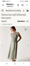 Monica lace bridesmaid dress - light sage green
