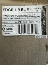 Lithonia Lighting EDGR 1 REL M4 Edgelit LED salida de emergencia, 164UF2, 120/277V
