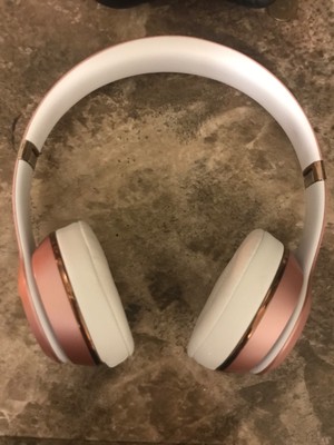 beats solo3 wireless on-ear headphones rose gold- For parts or not working