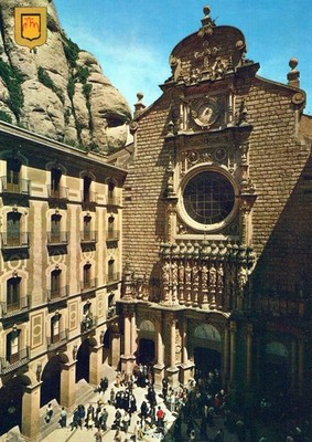 Postcard im Facade Landmark Arch Medieval architecture Town square Plaza AA15078