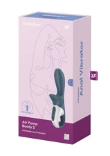 Satisfyer Air Pump Booty 2 Rechargeable Silicone Anal Probe - Gray