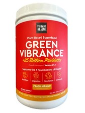 Vibrant Health Green Vibrance PEACH MANGO 10.4g - Plant Superfood - EXP 10/2026