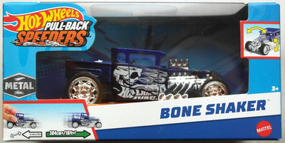 Hot Wheels Pull-Back Speeders Bone Shaker dunkelblau Neu/OVP HW Rückziehmotor