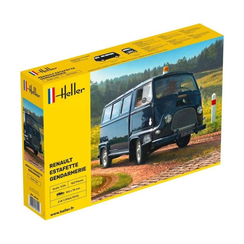 Renault Estafette Gendarmeria |HELLER|80742| 1:24 Modello Carro Promo - Immagine 3 di 4