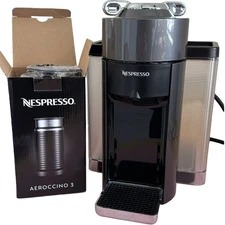 Nespresso Vertuo Coffee and Espresso Maker -Black and Gray Plus Milk Frother NIB