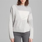 Vince Geometric Pattern Gray and Cream Sweater, Small