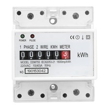 Single Phase 4P LED Din Rail Electricity Power Consumption Wattmeter Energy Mete