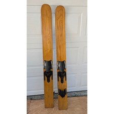 Vintage Cypress Gardens Trick Water Skis Wood Black Rubber Bindings Retro Lake