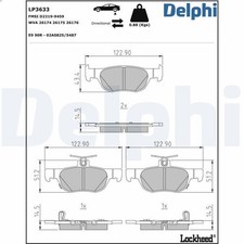 Bremsbelagsatz, Scheibenbremse DELPHI LP3633 MAZDA MX-30 (DR) 0.8 2023-
