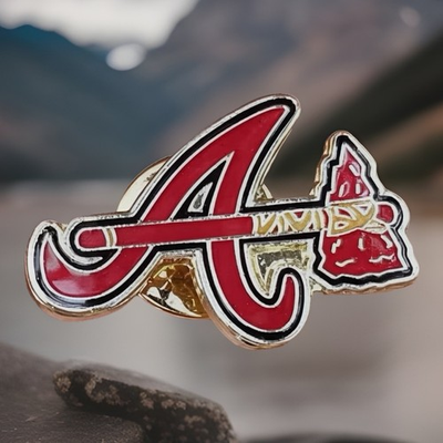 #ad Atlanta Braves MLB Licensed Enamel Hat Pin NEW IN BAG $4.99