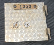 Antique Vintage Steel Bank Safe Safety Deposit Box Door and Lock #175