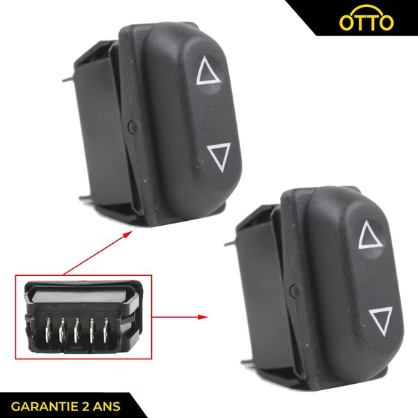 2X Fensterheber-Taste Vorne Oder Hinten FüR Jumpy Scudo 106 II 405 II Expert-image