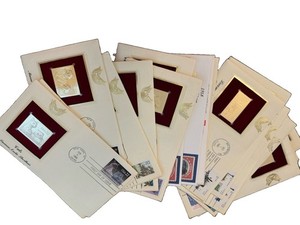 Postal Commemorative Society 22K Gold Replica First Day Cover Lot 20+ PCS DS7
