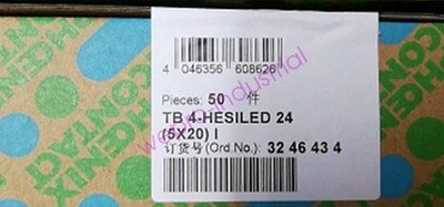 50pcs Phoenix Contact TB 4-HESILED 24 (5X20) I 3246434 Fuse terminal